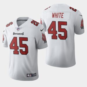 Top notch Tampa Bay Buccaneers #45 Devin White White Men's 2020 Vapor Limited NFL Jersey