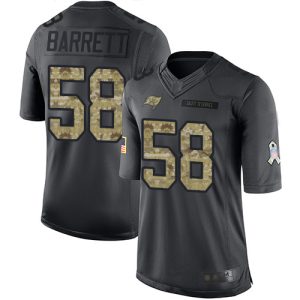 Premium Buccaneers #58 Rob Gronkowski Barrett Black Men's Stitched NFL Limited 2016 Salute to Service Jersey
