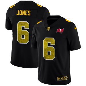 Premium Tampa Bay Buccaneers #6 Julio Jones Men's Black Golden Sequin Vapor Limited NFL Jersey