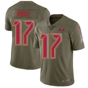 Delightful Buccaneers #17 Rob Gronkowski Gage Olive Men's Stitched NFL Limited 2017 Salute To Service Jersey