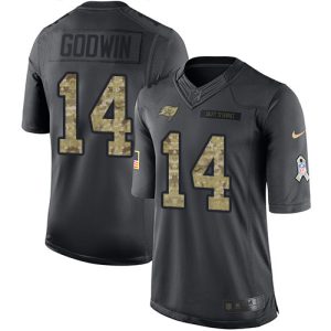 Amazing Buccaneers #14 Ronde Barber Godwin Black Men's Stitched NFL Limited 2016 Salute to Service Jersey