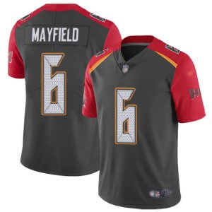 Top notch Buccaneers #6 Tom Brady Mayfield Gray Men's Stitched NFL Limited Inverted Legend Jersey