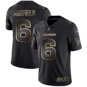 Amazing Tampa Bay Buccaneers #6 Baker Mayfield Black/Gold Men's Stitched NFL Vapor Untouchable Limited Jersey