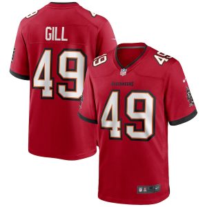 Superb Tampa Bay Buccaneers #49 Aam Gill Men's NFL Game Jersey - Red