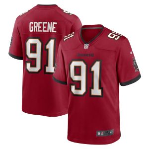 Top notch Tampa Bay Buccaneers #91 Mike Greene Men's NFL Game Jersey - Red