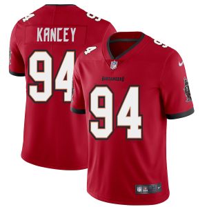 Superb Tampa Bay Buccaneers #94 Calijah Kancey Men's Red Vapor Limited Jersey