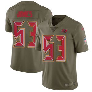 Amazing Buccaneers #53 Rob Gronkowski Jones Olive Men's Stitched NFL Limited 2017 Salute To Service Jersey