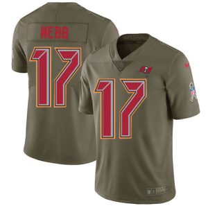 Amazing Buccaneers #17 Ronde Barber Webb Olive Men's Stitched NFL Limited 2017 Salute To Service Jersey