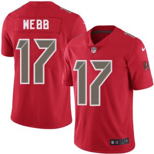 Amazing Buccaneers #17 Ronde Barber Webb Red Men's Stitched NFL Limited Rush Jersey