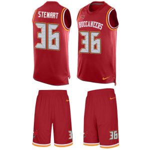 Top notch Buccaneers #36 Ronde Barber Stewart Red Team Color Men's Stitched NFL Limited Tank Top Suit Jersey