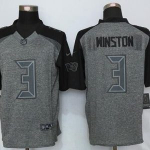 Top notch Buccaneers #3 Rob Gronkowski Winston Gray Men's Stitched NFL Limited Gridiron Gray Jersey