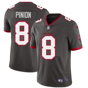 Superb Tampa Bay Buccaneers #8 Bradley Pinion Men's Pewter Alternate Vapor Limited Jersey