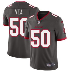 Delightful Tampa Bay Buccaneers #50 Vita Vea Men's Pewter Alternate Vapor Limited Jersey