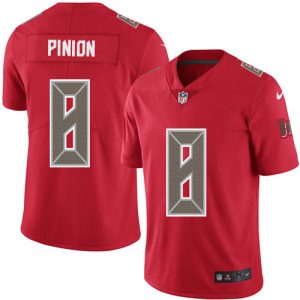 Outstanding Buccaneers #8 Ronde Barber Pinion Red Men's Stitched NFL Limited Rush Jersey