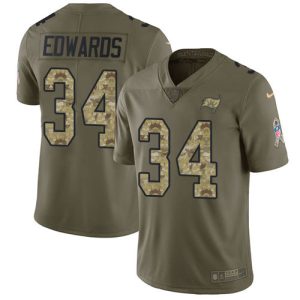 Top notch Buccaneers #34 Ronde Barber Edwards Olive/Camo Men's Stitched NFL Limited 2017 Salute To Service Jersey