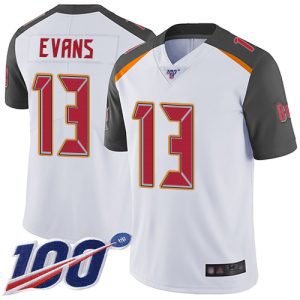 Premium Buccaneers #13 Tom Brady Evans White Men's Stitched NFL 100th Season Vapor Limited Jersey