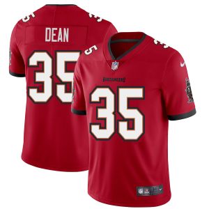 Top notch Tampa Bay Buccaneers #35 Jamel Dean Men's Red Vapor Limited Jersey