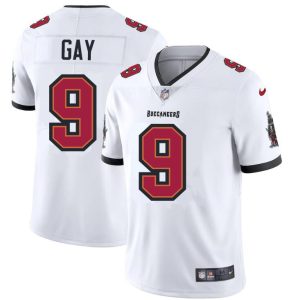 Stunning Tampa Bay Buccaneers #9 Matt Gay Men's White Vapor Limited Jersey