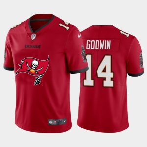 Stunning Tampa Bay Buccaneers #14 Chris Godwin Red Men's Big Team Logo Vapor Limited NFL Jersey