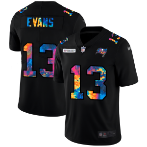 Superb Tampa Bay Buccaneers #13 Mike Evans Men's Multi-Color Black 2020 NFL Crucial Catch Vapor Untouchable Limited Jersey