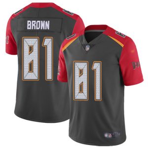 Amazing Buccaneers #81 Tom Brady Brown Gray Men's Stitched NFL Limited Inverted Legend Jersey