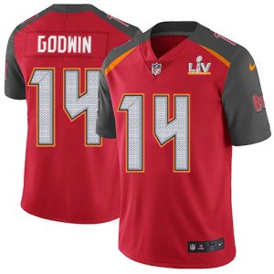 Superb Buccaneers #14 Rob Gronkowski Godwin Red Team Color Men's Super Bowl LV Bound Stitched NFL Vapor Untouchable Limited Jersey