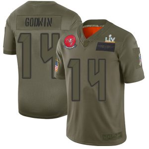 Amazing Buccaneers #14 Ronde Barber Godwin Camo Men's Super Bowl LV Bound Stitched NFL Limited 2019 Salute To Service Jersey