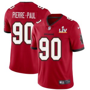 Premium Tampa Bay Buccaneers #90 Jason Pierre-Paul Men's Super Bowl LV Bound Red Vapor Limited Jersey