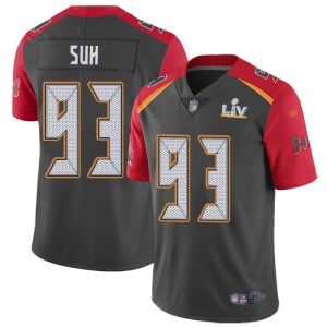 Top notch Buccaneers #93 Rob Gronkowski Suh Gray Men's Super Bowl LV Bound Stitched NFL Limited Inverted Legend Jersey