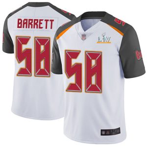 Amazing Buccaneers #58 Rob Gronkowski Barrett White Men's Super Bowl LV Bound Stitched NFL Vapor Untouchable Limited Jersey
