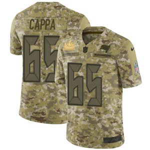 Premium Buccaneers #65 Tom Brady Cappa Camo Men's Super Bowl LV Champions Patch Stitched NFL Limited 2018 Salute To Service Jersey