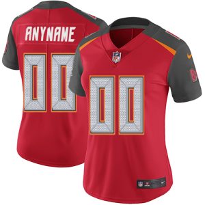 Superb Tampa Bay Buccaneers Customized Red Team Color Stitched Vapor Untouchable Limited Women's NFL Jersey