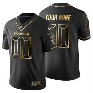 Fantastic Tampa Bay Buccaneers Custom Men's Black Golden Limited NFL 100 Jersey