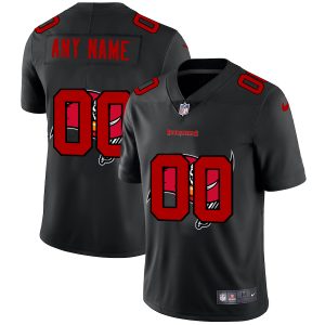 Premium Tampa Bay Buccaneers Custom Men's Team Logo Dual Overlap Limited NFL Jersey Black