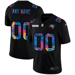Exceptional Tampa Bay Buccaneers Custom Men's Multi-Color Black 2020 NFL Crucial Catch Vapor Untouchable Limited Jersey