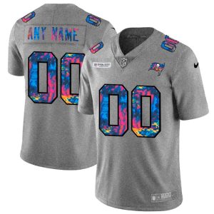 Exceptional Tampa Bay Buccaneers Custom Men's Multi-Color 2020 NFL Crucial Catch Vapor Untouchable Limited Jersey Greyheather