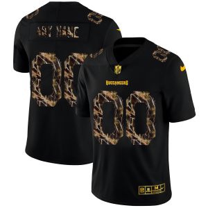 Superb Tampa Bay Buccaneers Custom Men's Black Flocked Lightning Vapor Limited NFL Jersey