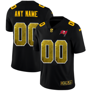 Amazing Tampa Bay Buccaneers Custom Men's Black Golden Sequin Vapor Limited NFL Jersey