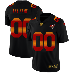 Amazing Tampa Bay Buccaneers Custom Men's Black Red Orange Stripe Vapor Limited NFL Jersey